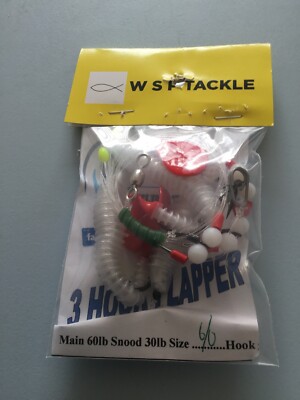 sea fishing ready tied cod and pollock rigs on 6/0 hooks 4  White Fire Tail