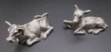 Hudson Pewter Noah's Ark Collection Cow 3931 & Deer 3278