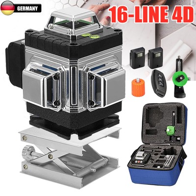 4D Laser Level 16 Line 360° Kreuzlinienlaser Grün Laserlinie Linienlaser Measure