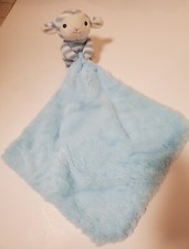 Kelly Toy Blue  White Striped Plush Lamb Sheep Security Blanket Lovey Lovie
