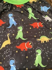 Big Dog Pajamas for Large Dogs/Prehistoric Space Dinosaur Navy Print/Ligh...