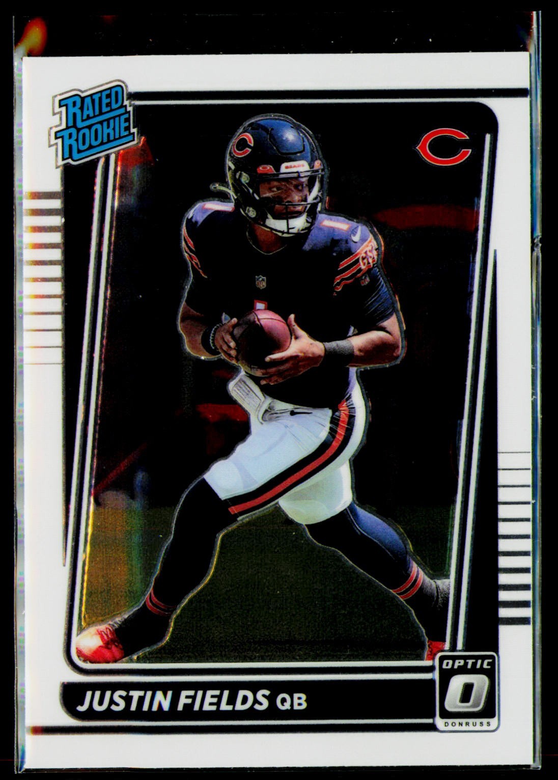 2021 Donruss Optic Justin Fields RC #204 Base Bears Rated Rookie!!
