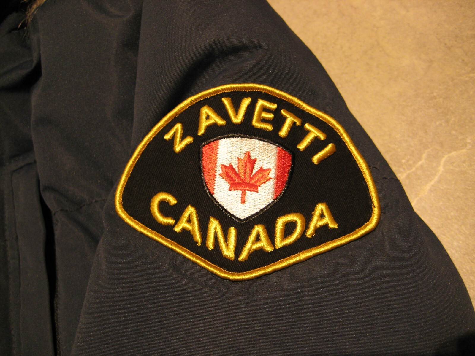 Zavetti Mens Small S Oshawa Puffer Parka Hooded Jacket Coat Navy Blue EXCELLENT image 2