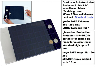 Glasklarer-Schutzschuber-Schutz-Protector-Look-2329-PRO-Für-große-Münztableaus