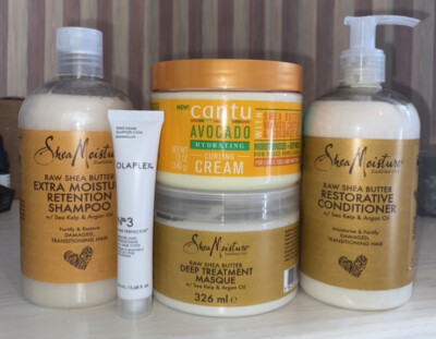 Shea Moisture Sheabutter Shampoo/Conditioner, Shea Moisture/Cantu Masque & No3