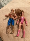 Lot Of 2 VIntage THE NEW ADVENTURES OF HE-MAN figure He-Man And Shira