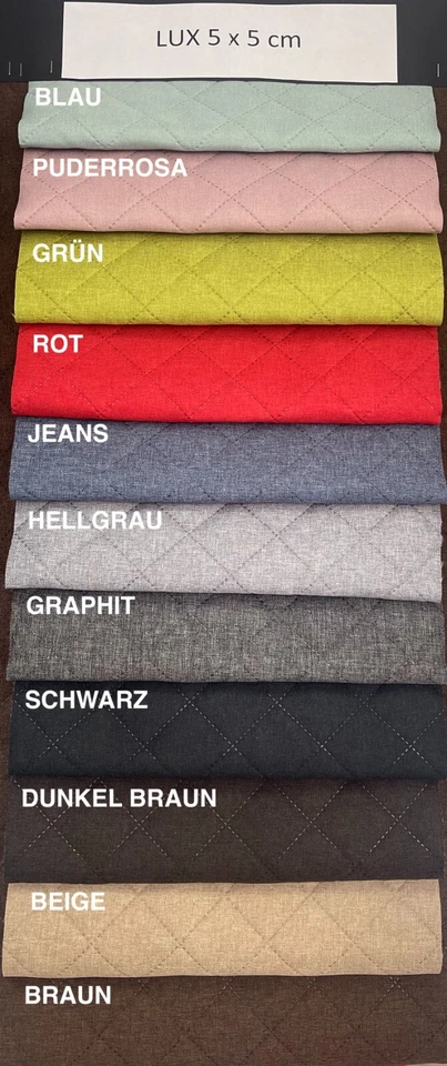 5m Polsterstoff Bezugsstoff Möbelstoff Glatt oder gesteppt 5x5 Möbelbezugsstoff - Bild 2 von 4