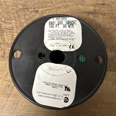 BELDEN 18 AWG 9981 005 - 100 FT 30 MTR -  GREEN