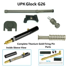 Upper Slide Parts Kits G26 Gen1-3 Glock UPK After Market Guide Rod Gold Fire Pin
