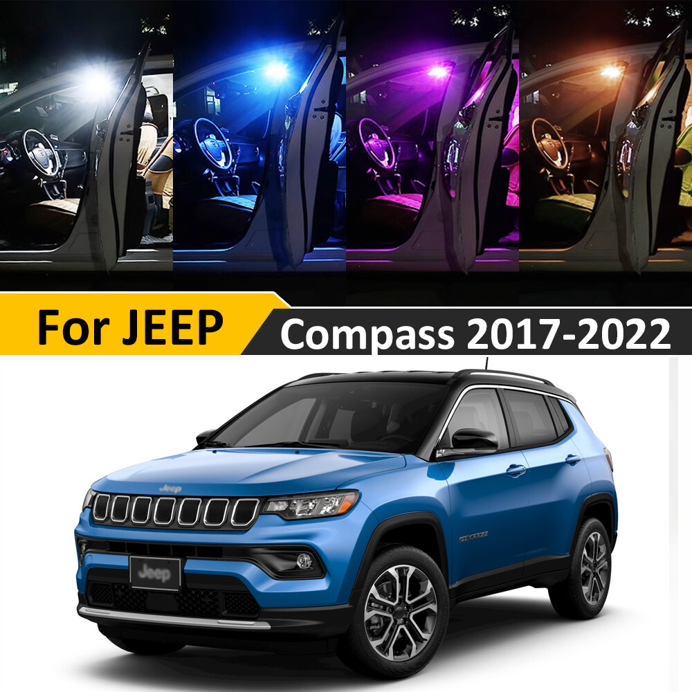 10X LED Interior Lights Package Kit For JEEP Compass 2017-2022 + License plate