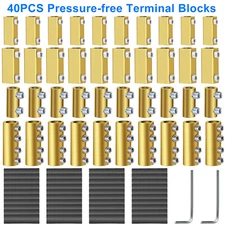 40x Electrical Wire Connector Nut Heat Shrink Tube Kit 6AWG 10AWG 12AWG Gauge