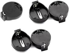 5-Pack 3V CR2025 CR2032 and Similar Coin Cell Button Battery Holder Case