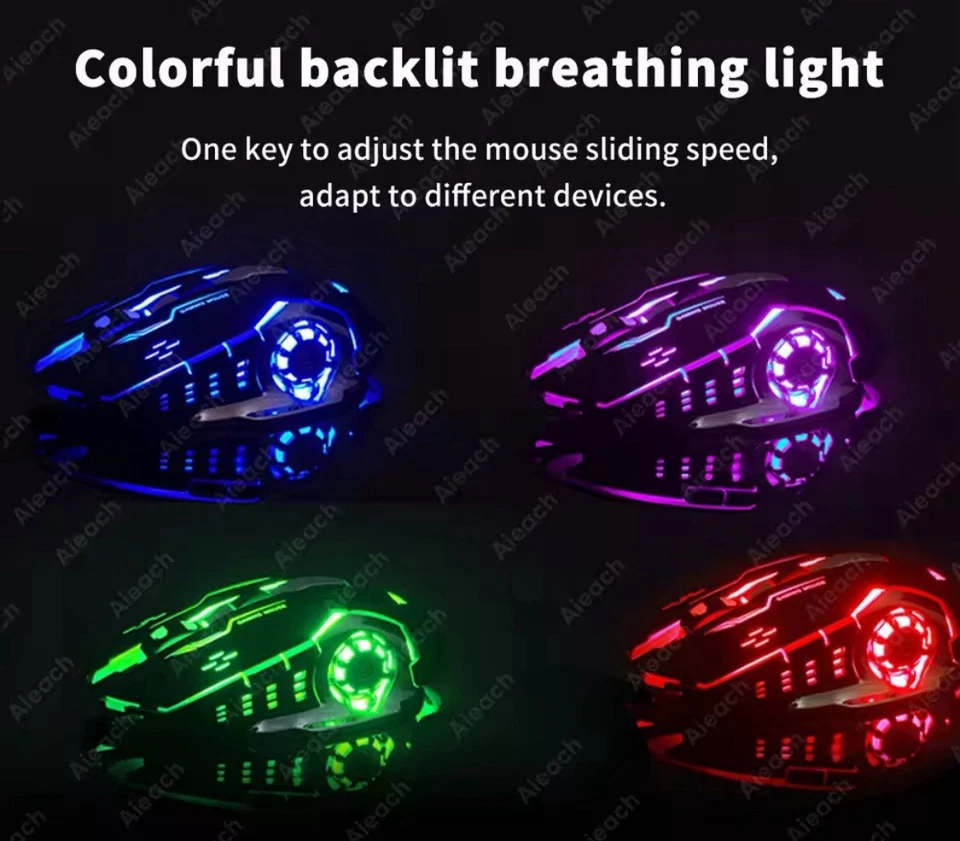 RGB LED AIEACH Bluetooth Gaming Mouse, Professional & Affordable Mouse. - Image 3 of 4