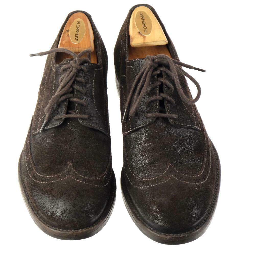 John Varvatos Wingtip Oxfords Mens Brown‎ Suede Brogue Derby USA Made Men main image 2