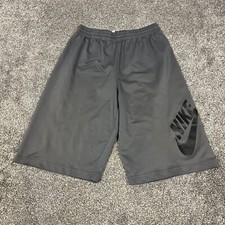 Nike SB Shorts Youth Gray Athletic Skateboard Dri Fit Pockets Logo XL