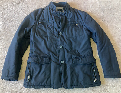 Fabi Bomber Jacket Excellent Quality Black, Made In Italy Mens Large Euro 54