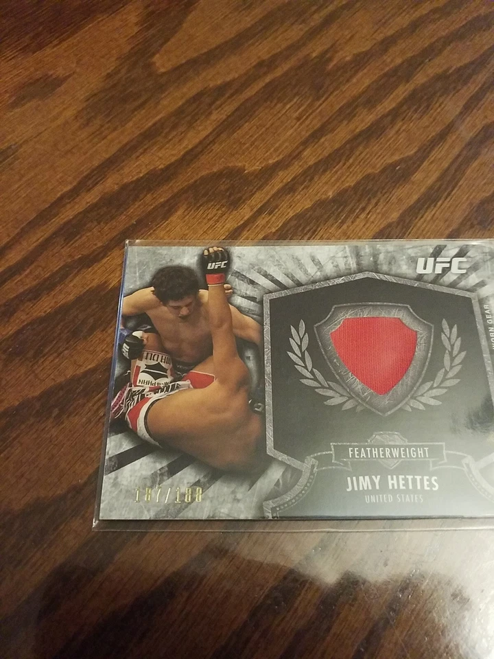 2012 Topps UFC Bloodlines Fighter Relic Insert Card #187/188 Jimy Hettes #FR-JHE - Image 4 of 4