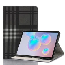 For Samsung Tab S6 10.5 Tartan Pattern Horizontal Flip Leather Case T860 T865
