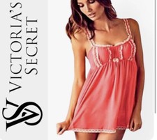 Victoria s Secret Babydoll MILKMAID/PANTY Chemise Nightie Y2K 2PC Set/Lot Size L