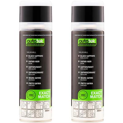 Autotek Vauxhall (Opel) Black Sapphire schnelltrocknender Aerosol-Sprühlack 300 ml x2