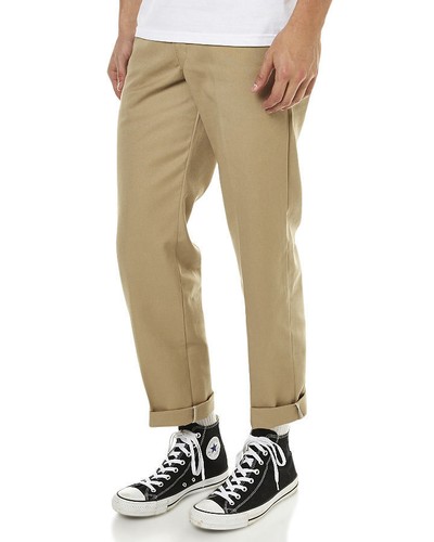 Dickies Slim Straight Fit Work Pants KHAKI WP873 Skateboard Bmx Jeans ...