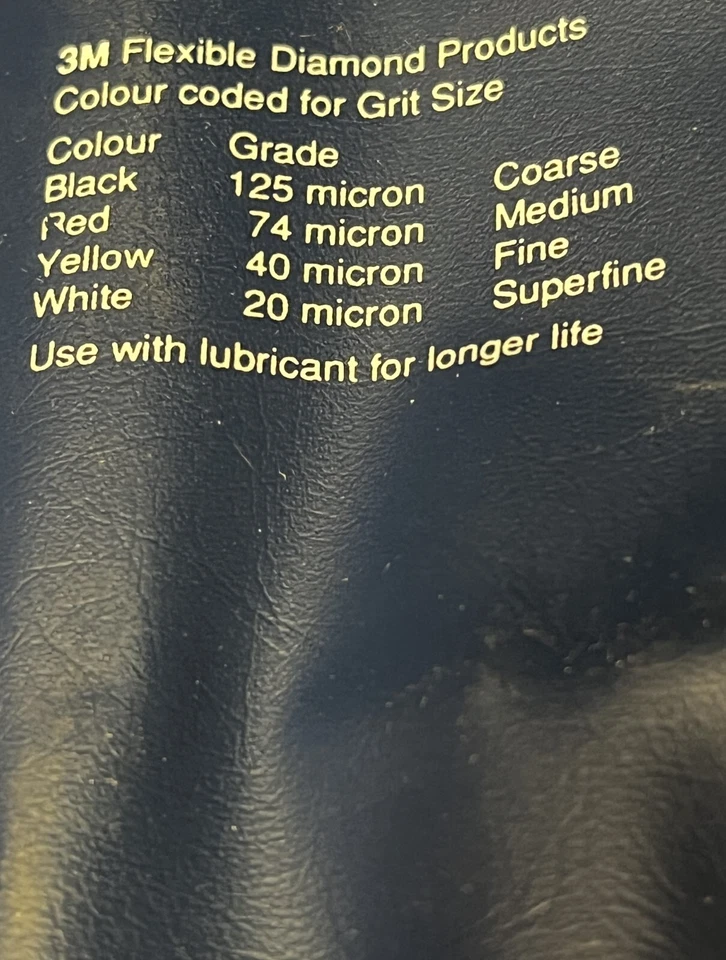 3M Flexible Diamond Hand File White Set, 20 Micron, Super Fine, New, 6" - Image 3 of 3