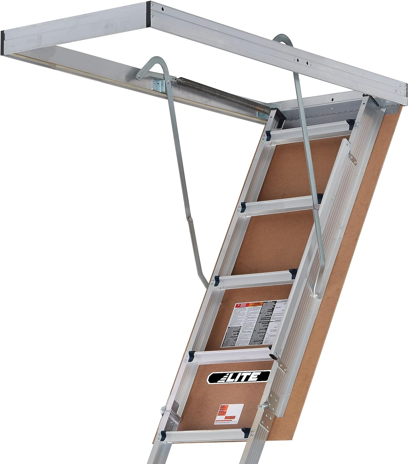 Aluminum Attic Ladder W/Aluminum Frame, 375 Lbs Capacity, 22 1/2” X 54", Type IA eBay