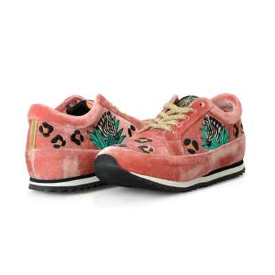 Turnschuhe Charlotte Olympia Mädchen '' Tier Kingdom '' Samt Leder