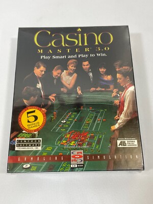Casino Master  3.0 Interplay Gambling Simulation +  5 Bonus games. CD ROM SEALED