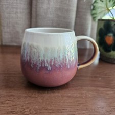 Sainsburys Drip Glaze Coffee Mug Barrel Shape Earthy Natural