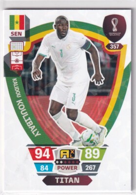 Panini Qatar World Cup Karte 2022 Titan Nr. 357 Kalidou Koulibaly (Senegal)