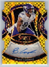 2025 Panini Select #SP-BCN Blake Cashman Signatures Gold Prizm #/10