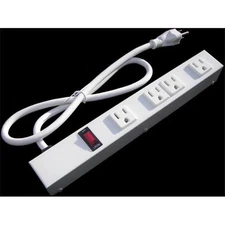 e-dustry EPS-1043W1 12 in. 4 Outlet Metal Power Strip