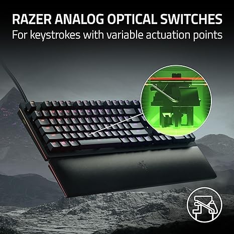 Razer Huntsman V2 Analog Gaming Keyboard RZ03-03610200-R3U1 - Black alternate view 3