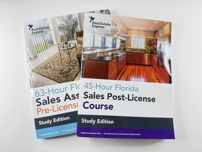 Real Estate Express FL 63hr 45hr Pre & Post License Sales Study Guides Lot 2 PB
