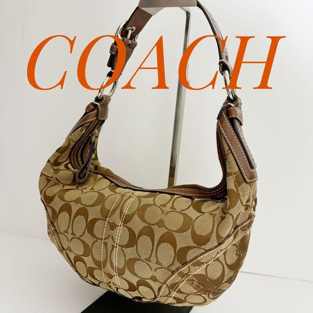 COACH Brown Handbag HOBO Shoulder Bag 10074 Coach Signature | eBay