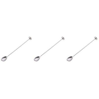  3 STÜCKE 304 Edelstahl Cocktail-Pick-Gewinde-Bar-Löffel-Swizzle-Stick Lange