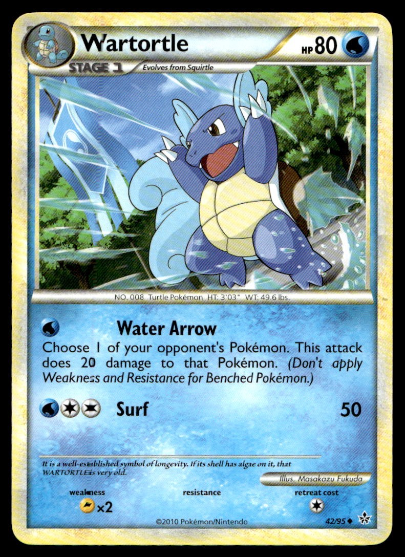EX-NM Unleashed Wartortle Uncommon 42/95 2022 Pokemon TCG