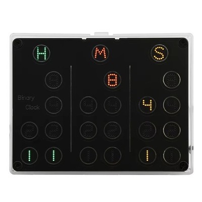 Binäre LED-Uhr 4-Stellige Elektronische Uhr DIY-Kits Lötpraxis Desktop-Weck6314