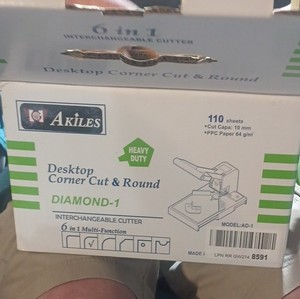 Akiles Diamond-1 Manual Corner Rounder Cutter AD-1 Interchangeable 110 Sheets