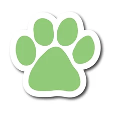 Magnet Me Up Light Green Paw Print 5"x5" Car Magnet – Pet Gift, Rescue Support
