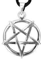 Pentagramm 925 Silber Anhänger umgedrehtes Kreuz Satan Pentagram Nr. 137