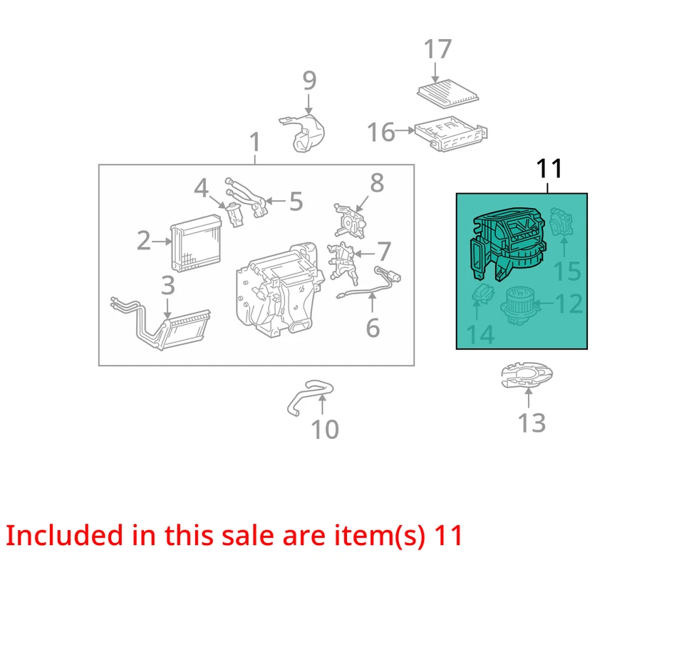 Blower Motor Fits 11-14 FJ CRUISER 1989153 Foto 3 de 4