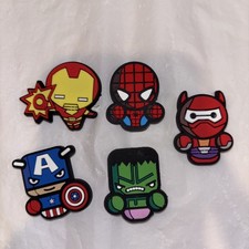 Crocs Jibbitz Marvel Shoe Charms 5-Pack Iron Man Captain America Hulk Spider Man