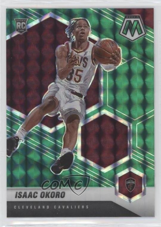 2020-21 Panini Mosaic Rookie Green Mosaic Prizm Isaac Okoro #212 Rookie RC 0a3