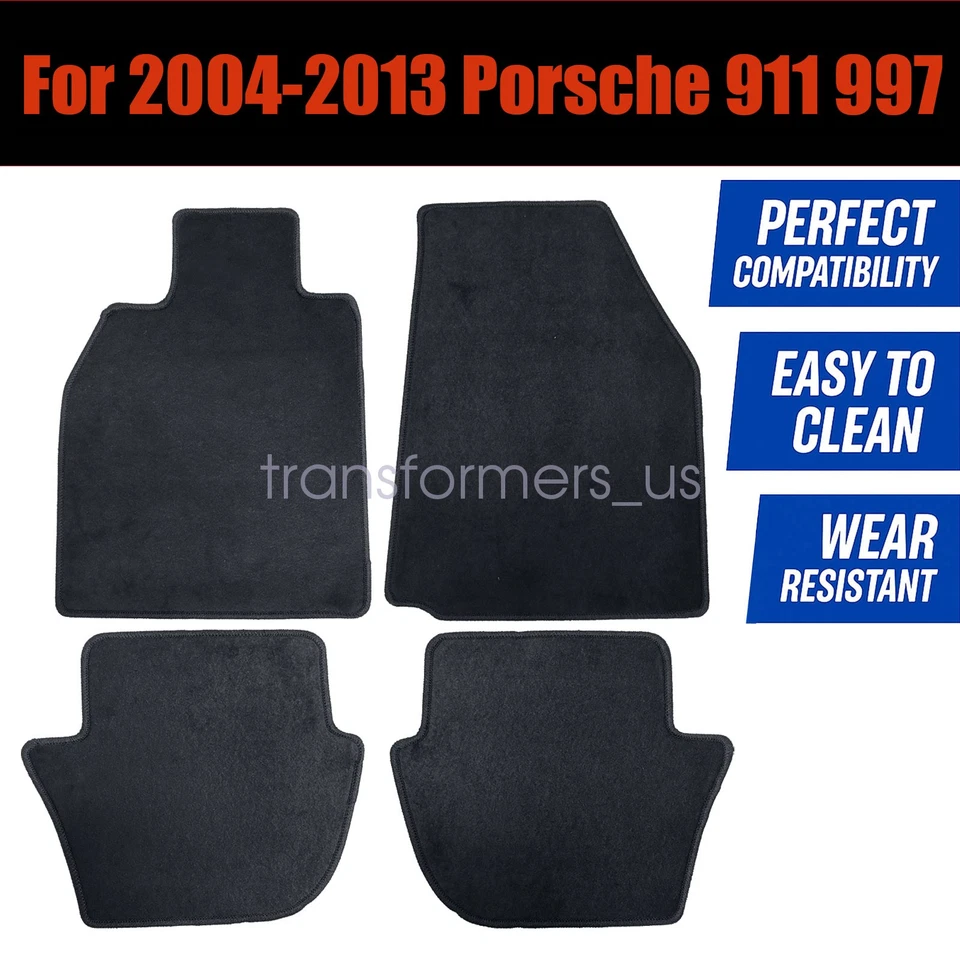 Alfombrillas de repuesto antideslizantes de terciopelo para Porsche 911 997 2004-2013 Foto 3 de 4
