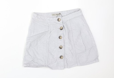 Denim Co Damen grau Baumwolle gerade & Bleistiftrock Größe 10