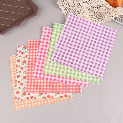 100pcs Food Waxed Paper Oil-Proof Wax Paper Bread Sandwich Fries Baking Paper