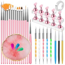 Nail Art Design Tools, Nail Stand Holder for Painting Nails, Nail Art Brushes...