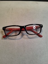 RAY-BAN JUNIOR RB 1535 3573 BLACK RED AUTHENTIC EYEGLASSES 48-16